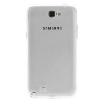 Твърд гръб за Samsung Galaxy Note 2 N7100 бял прозрачен